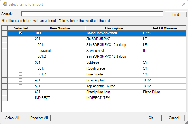 How to Import Items from another Project