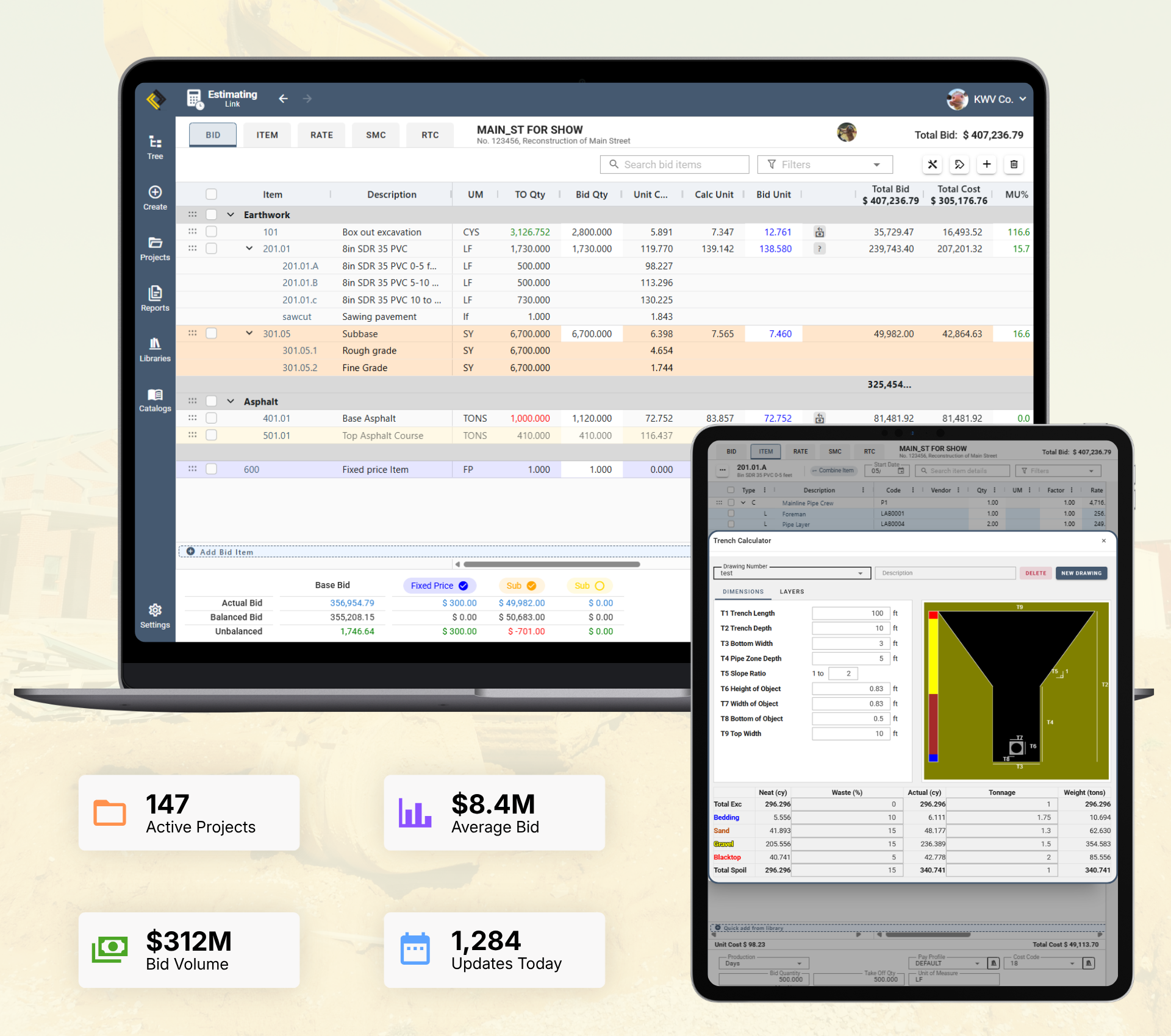 EL4 Heavy Civil Estimating Software | Web-Native Estimating Platform