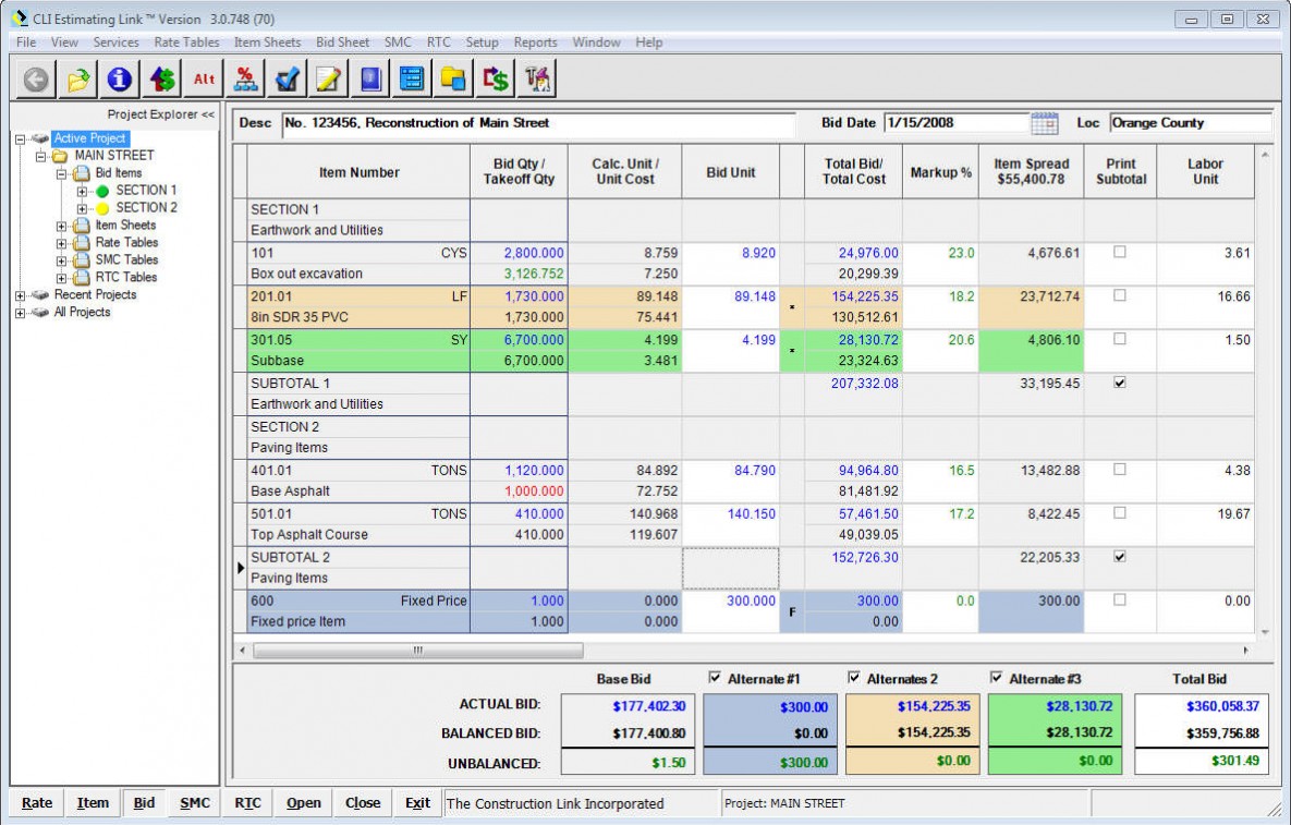 Adjusting Bid Units to Balance Bid