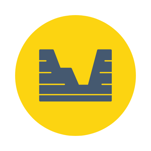Icon representing pipe trench calculator used in sewer and stormwater utility bids