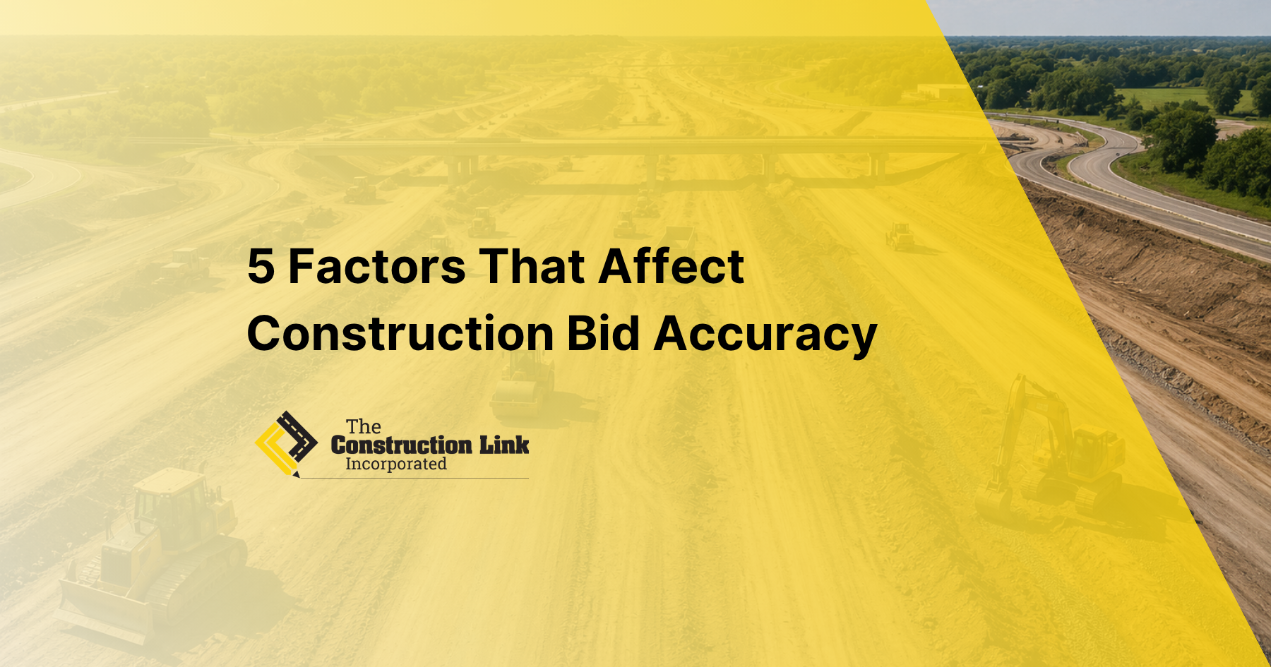 Heavy civil construction bid accuracy blog graphic from The Construction Link